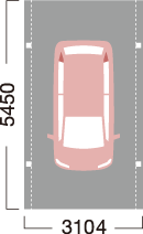 SSポートGⅢ１台用4本柱積雪100/150cm